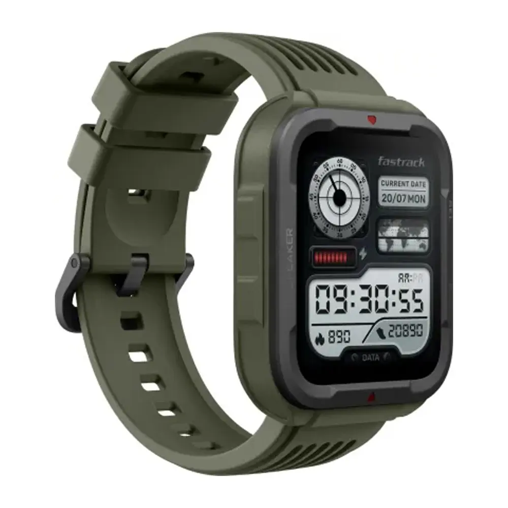 Fastrack Active Rugged Bluetooth Calling Smartwatch – Color: Green – View 1
