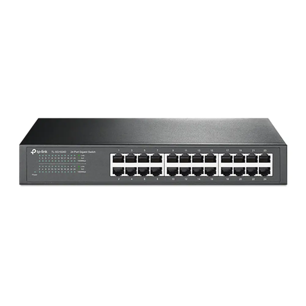 TP-Link TL-SF1024D 24-port 10/100Mbps Network/Rackmount Switch – View 1