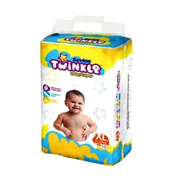 Twinkle Hypoallergenic & Rash-Free Belt System Baby Diaper – Quantity: 12 pcs – View 1