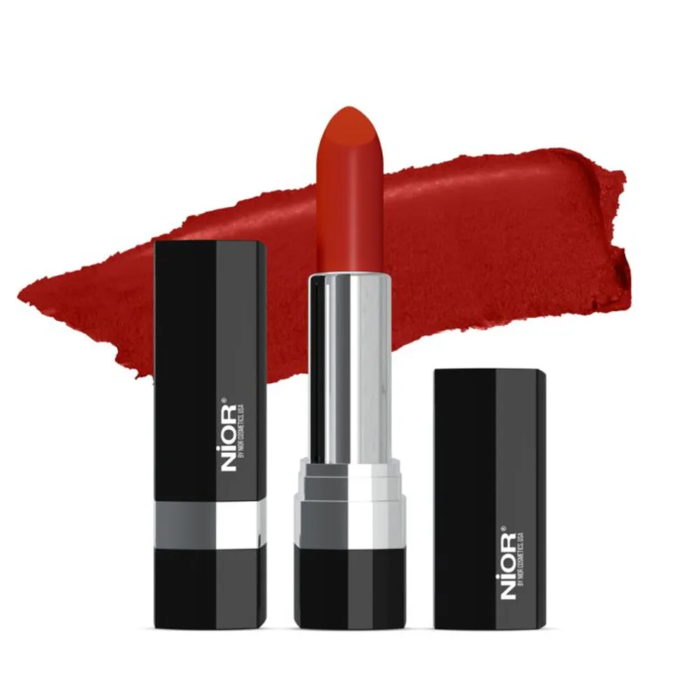NIOR Velveteen Fewer touch-ups Matte Lipstick Power Red – View 1