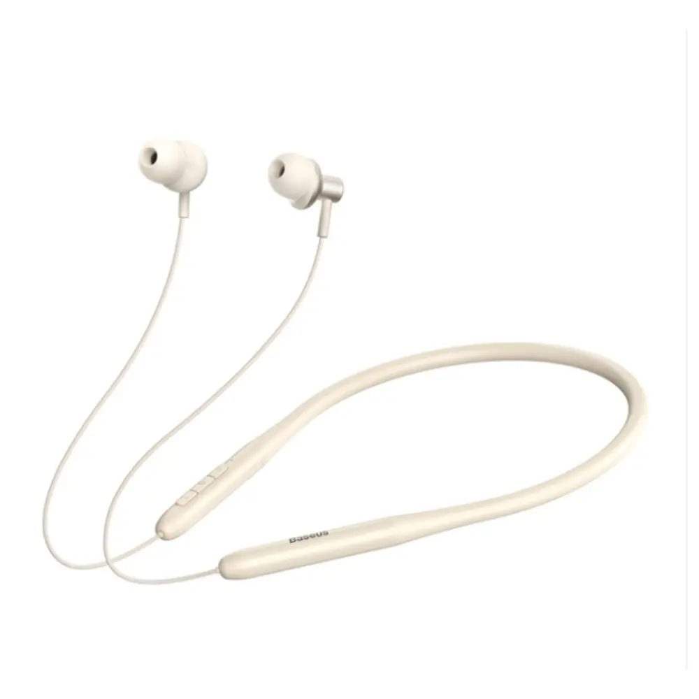 Baseus Bowie P1x Half-In-ear Neckband Earphone – Color: White – View 1