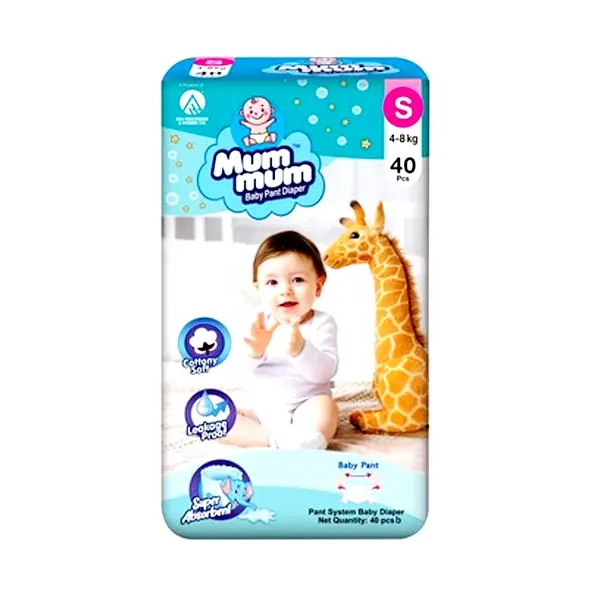 Mum Mum Breathable Material Pant System Baby Diaper – Quantity: 40 pcs – View 1