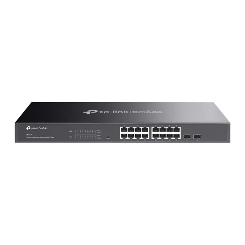  Tp-Link TL-SG2218 16-Port Gigabit Smart Switch with 2 SFP Slots – View 1