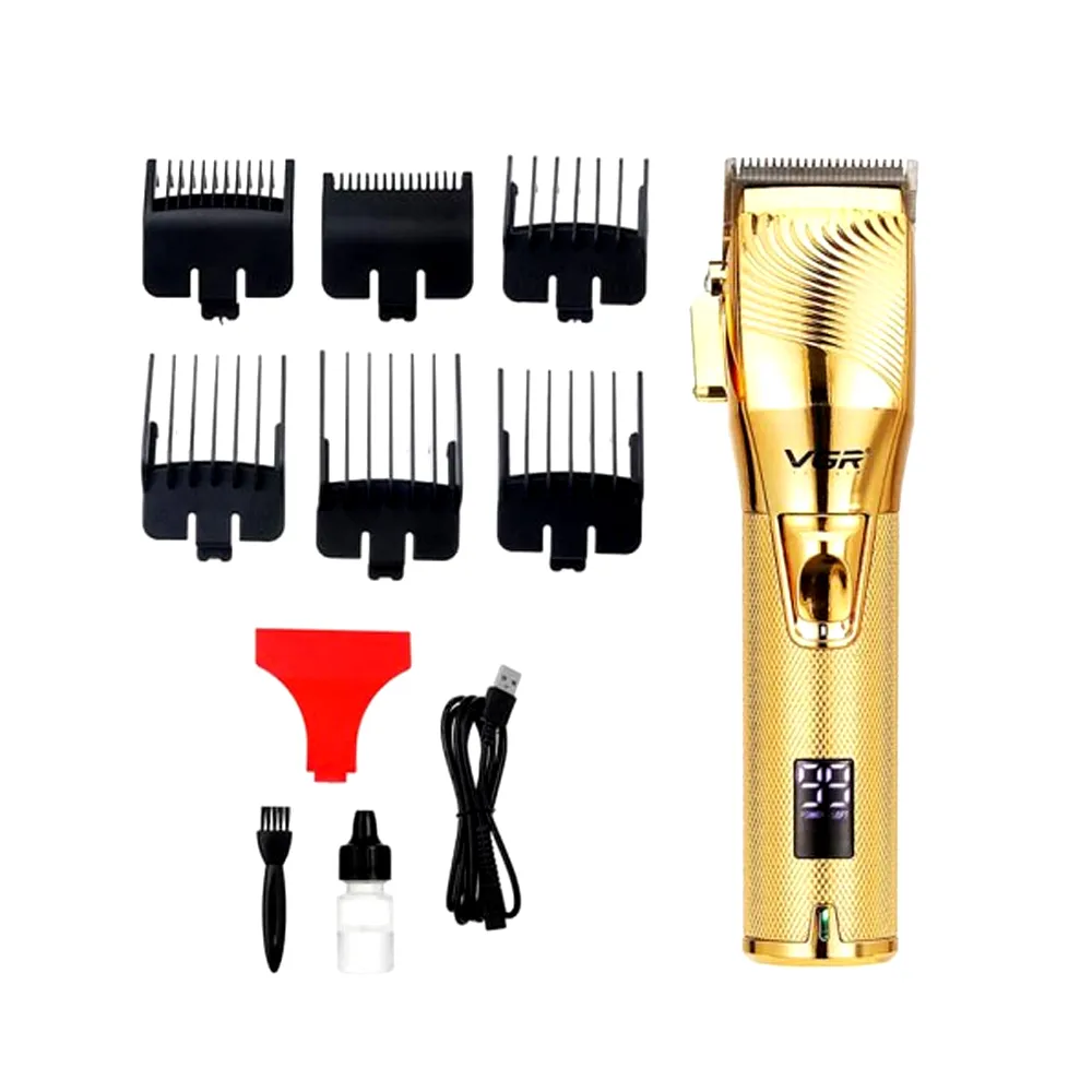 VGR V-280 10W USB Metal Electric Hair Clipper with LED Digital Display Trimmer – View 1