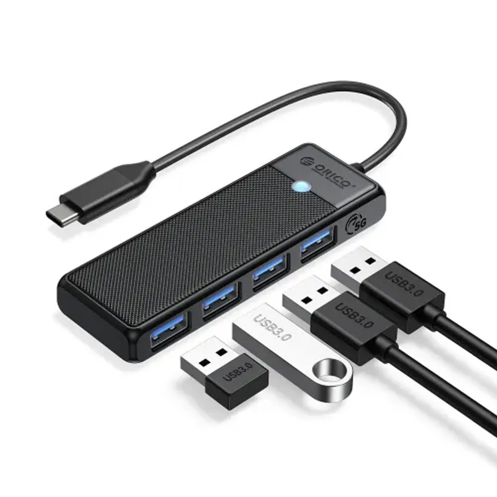 ORICO PAPW4A-U3 PW SERIES 4-PORT USB 3.0 HUB Black – View 1