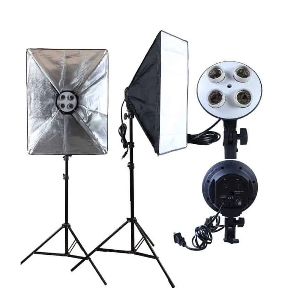 4 in 1 Bulb Softbox Setup (Pair) – View 1