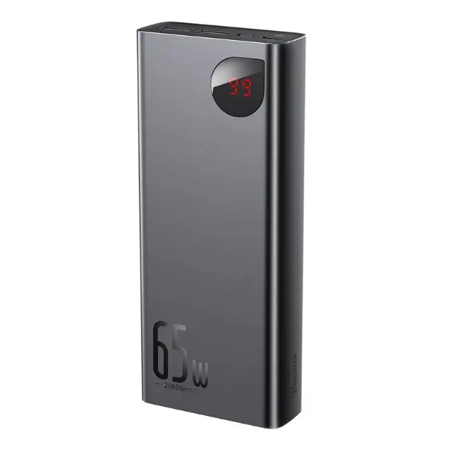 Baseus PPIMDA-D01 Digital display 20000mAh 65w Quick Charge Power Bank – Color: Black – View 1