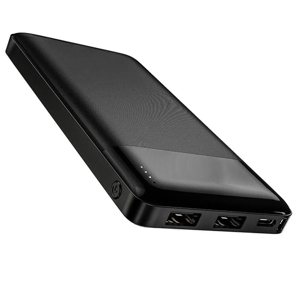 HOCO J72 10000mAh Dual USB LED Battery Indicator Intelligent Power Bank – Color: Black – View 1