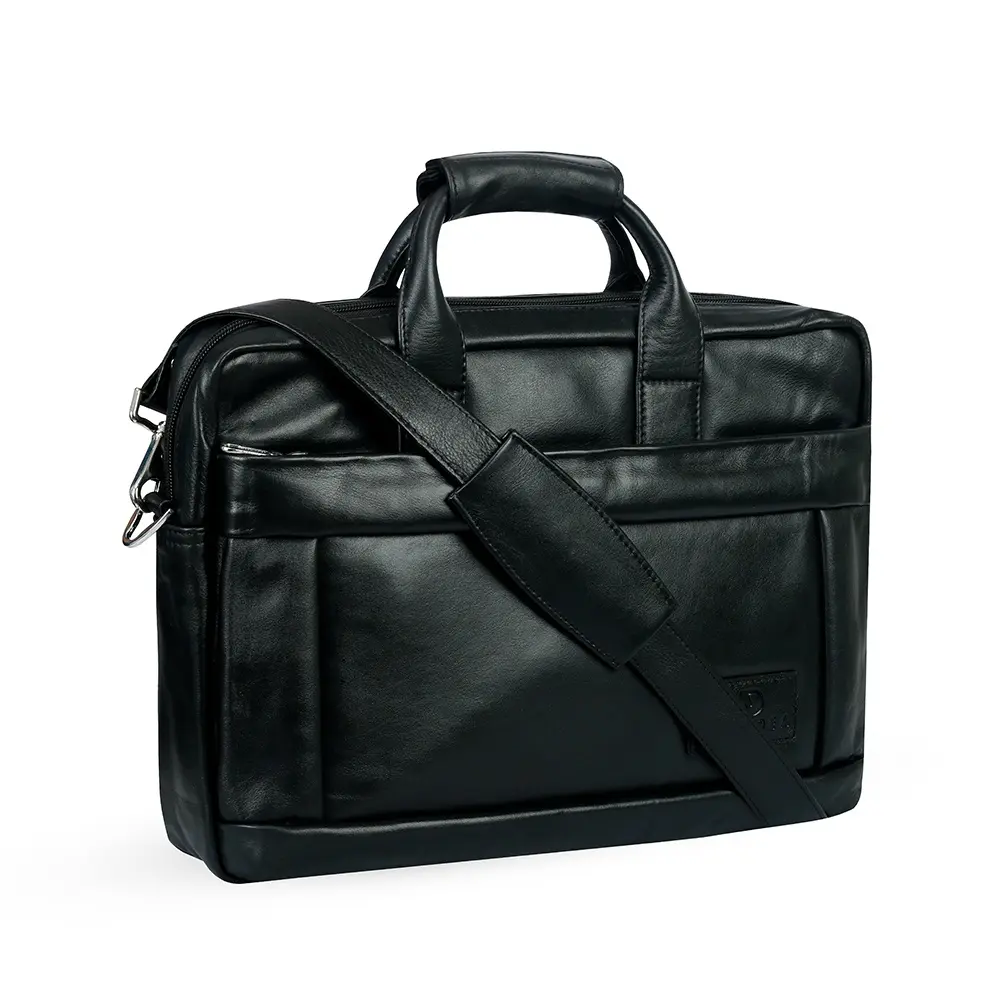 Mens Waterproof Vintage Leather 17 Inch Large Office Business Bag – View 1