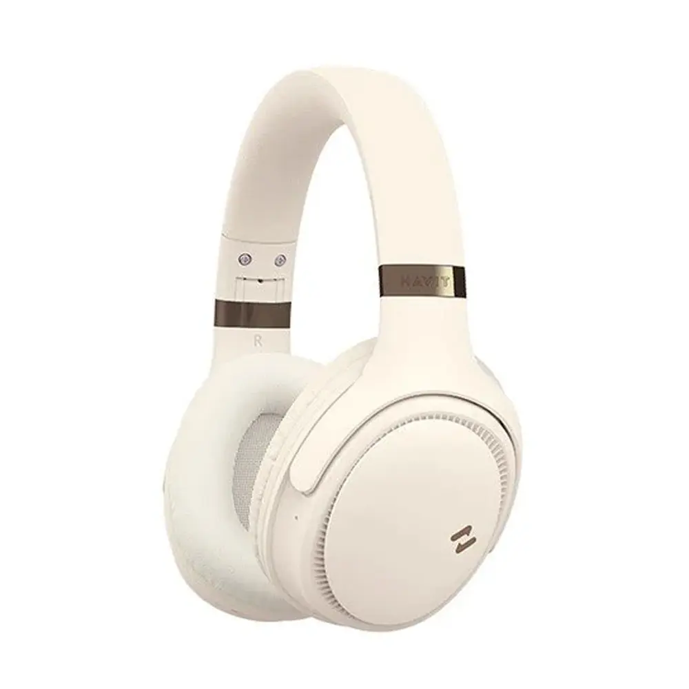 Havit H630BT Wireless Foldable Headphone With Microphone – Color: White – View 1