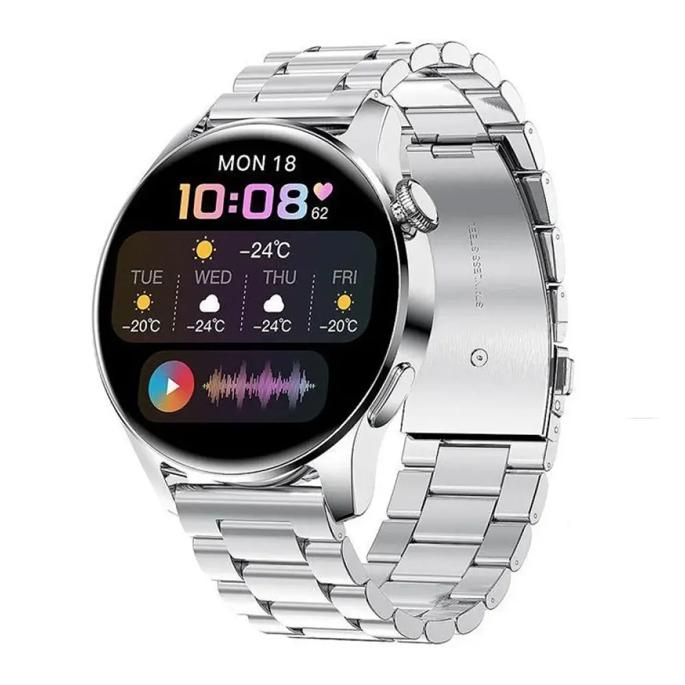 LIGE BW0256 Bluetooth Calling Men’s Smartwatch – Color: Silver – View 1
