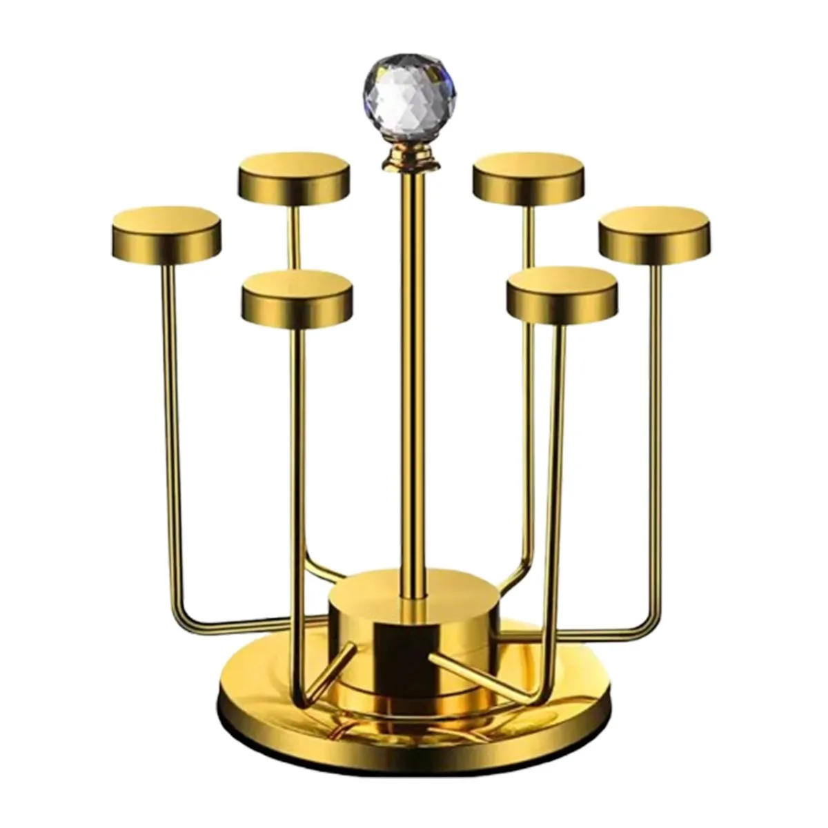 Stainless Steel 6 Cup Drying Rack Drinking Glass Drainer Stand – View 1