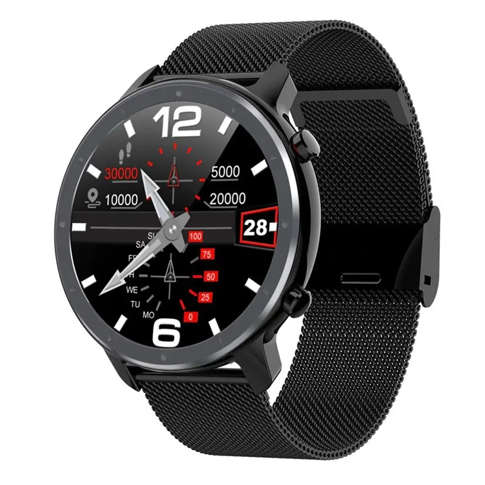 Microwear L11 IP68 Waterproof Smartwatch – Color: Black – View 1