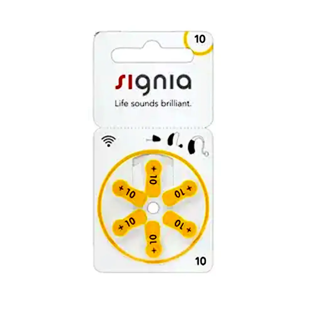 Signia 10 Size 1.45 Volt Hearing Aid Battery Pack of 60 Cells – View 1