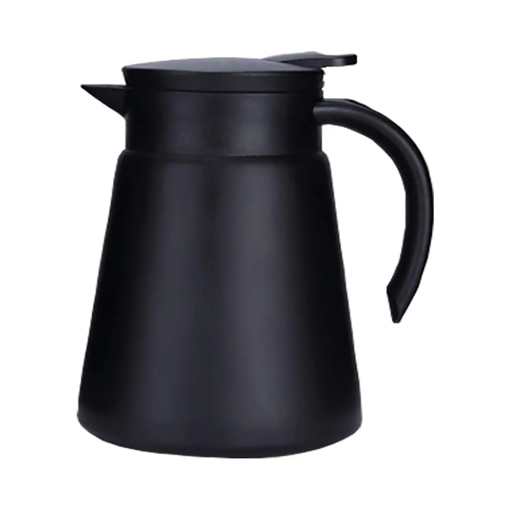 Vacuum 700 ml Flask Insulated Hot Cold Drink Water Pot Coffee Tea Milk Jug  – Capacity: 700 ml, Color: Black – View 1