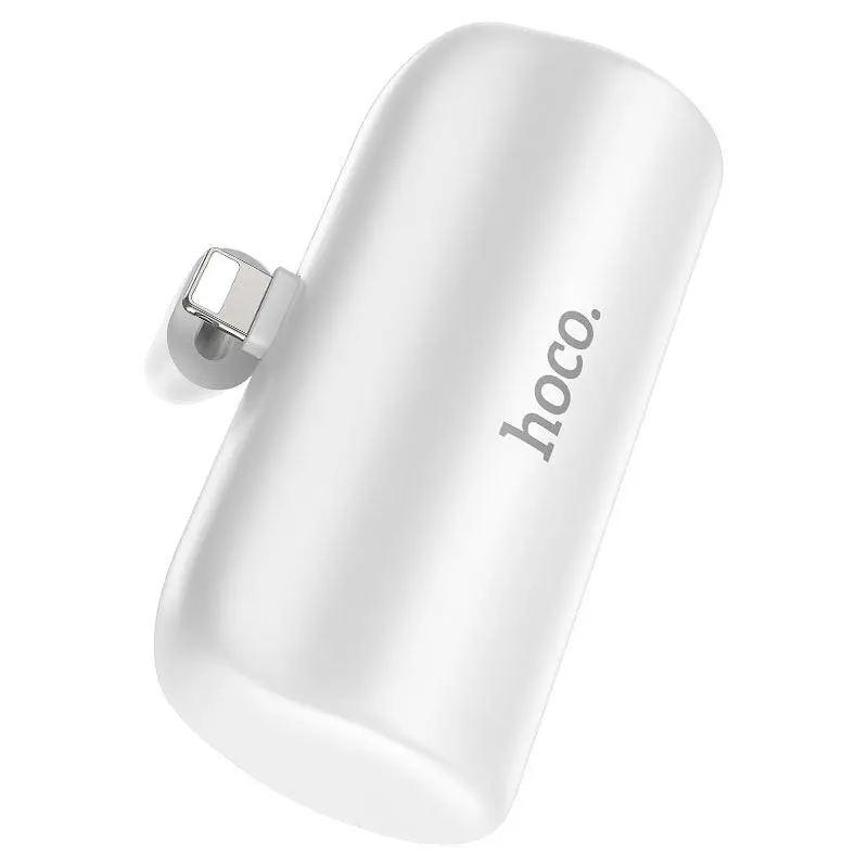 HOCO J106 5000mAh LED Power Indicator Mini Pocket Power Bank – Color: White – View 1