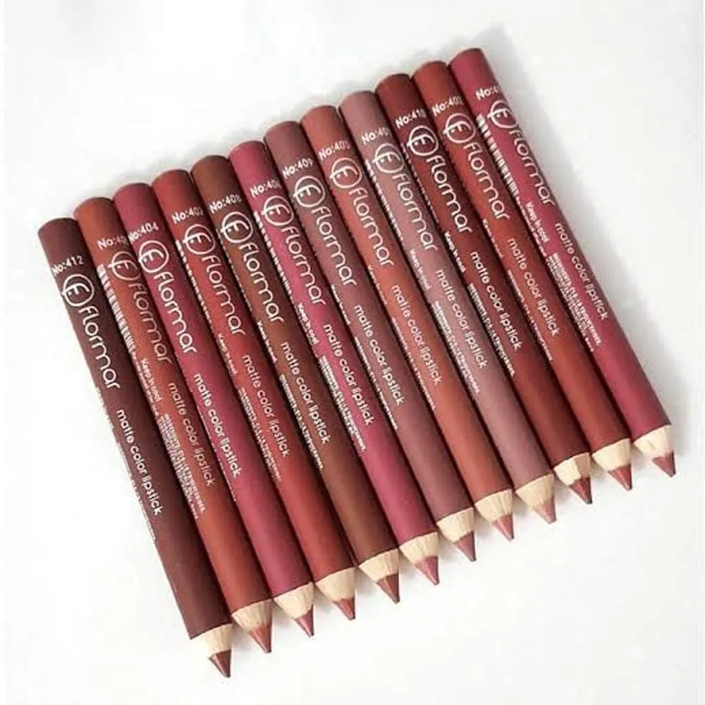 Flormar Rouge 12 Colors Wood Lip Pencil Set Lipstick – View 1