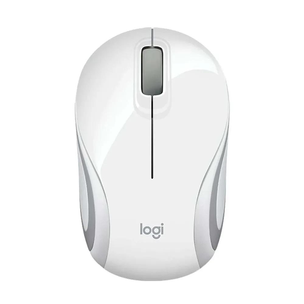 Logitech M187 Wireless MAC Support Extra-Small Mouse – Color: White – View 1