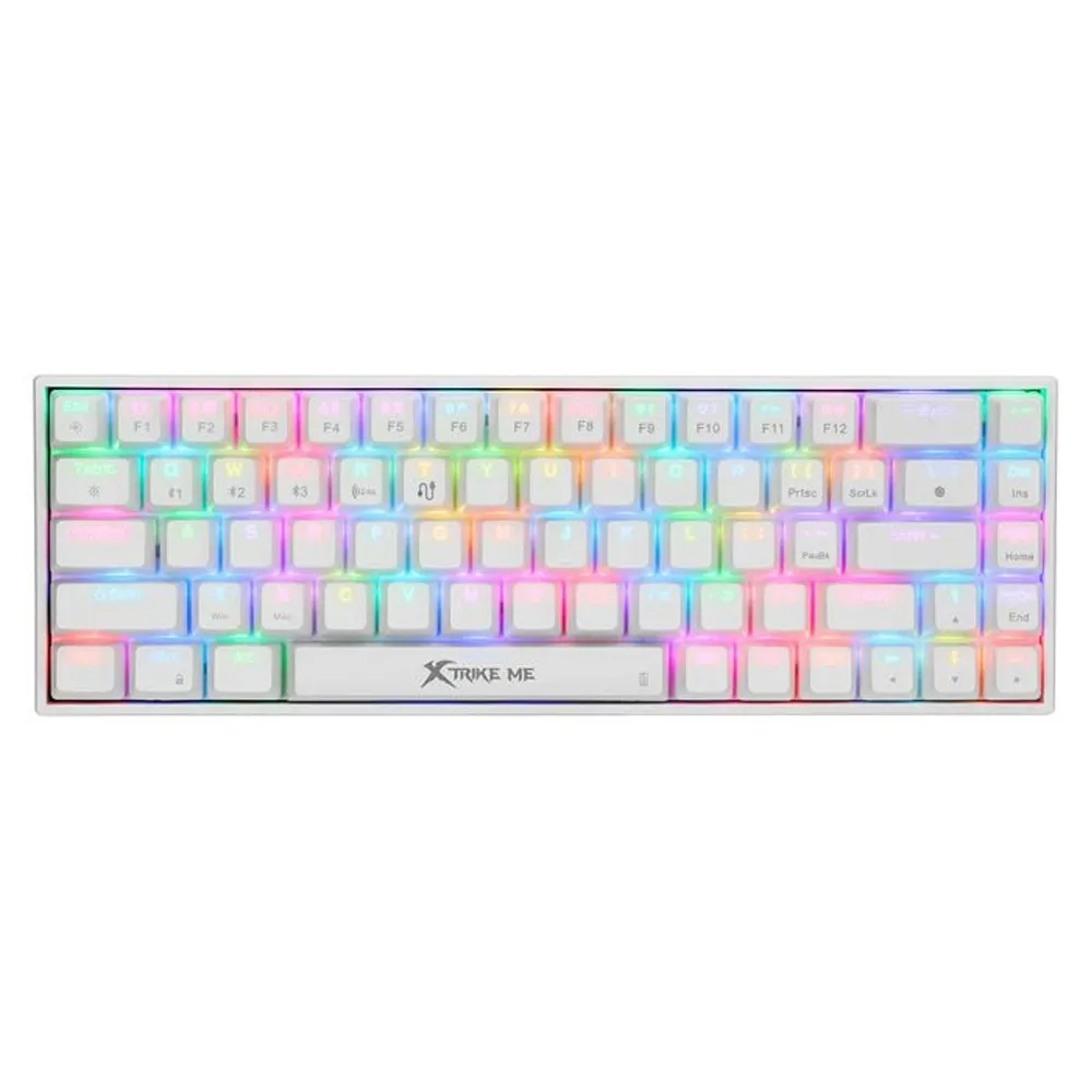 Xtrike Me GK-994W RGB Tri-Mode Wireless Mechanical Gaming Keyboard – Color: White – View 1