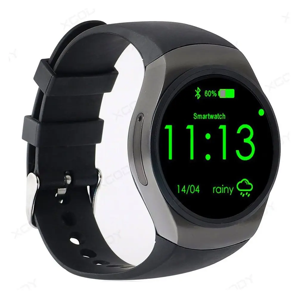 KingWear KW18 With SIM Card Slot Smartwatch – Color: Black – View 1