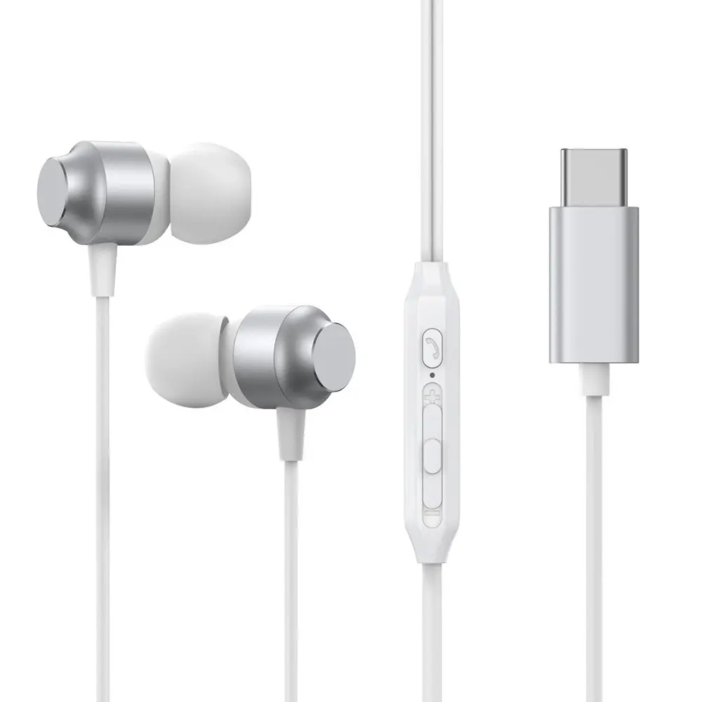 Joyroom JR-EC06 In-Ear Metal Type-C Wired Earphone – Color: White – View 1