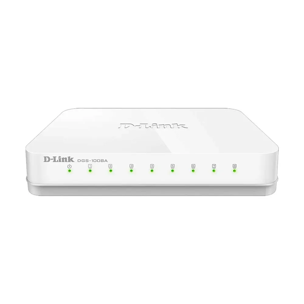 D-Link DGS-1008A 8-Port Gigabit Easy networking Switch – View 1
