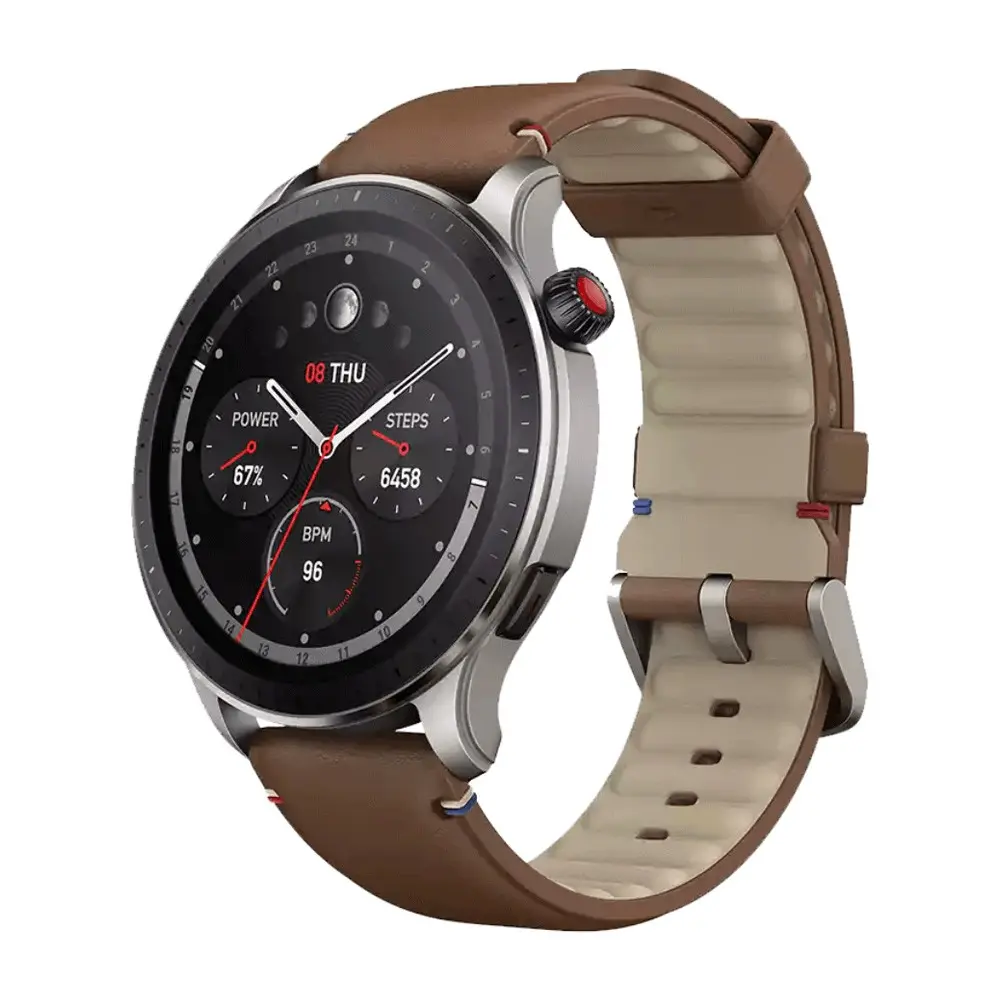 Amazfit GTR 4 AMOLED Smartwatch  – Color: Brown – View 1