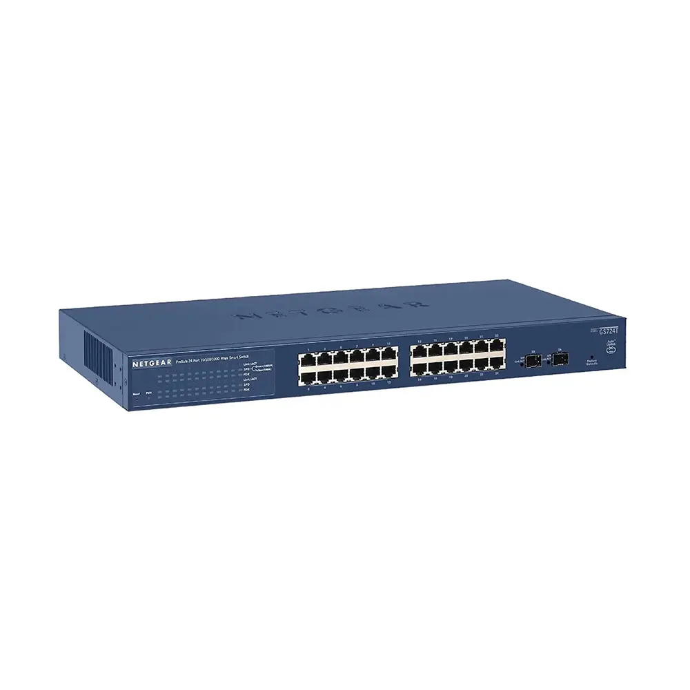 Netgear GS724T 24 Port Smart Gigabit Managed Pro Switch – View 1