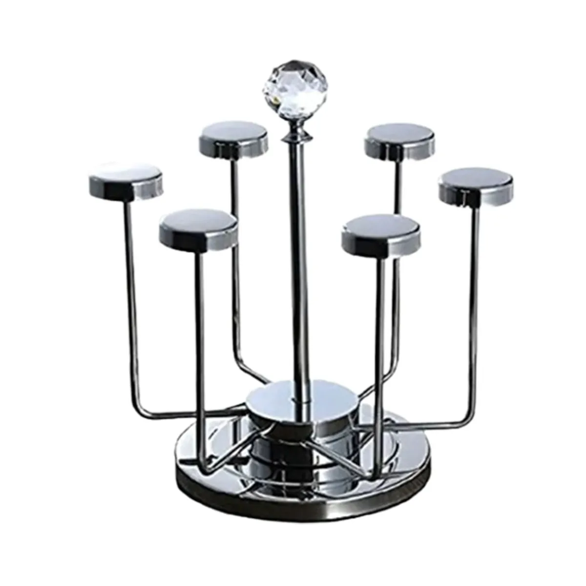 Stainless Steel 6-Tier Kitchen Countertop Glass Holder Stand – View 1