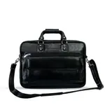Water Resistant Casual Satchel Office Work Bag – Color: Black – Thumbnail 2