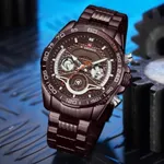 NAVIFORCE NF9185 Stainless Steel Chronograph Men's Watch – Dial Color: Rose, Strap Color: Rose – Thumbnail 3
