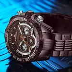 NAVIFORCE NF9185 Stainless Steel Chronograph Men's Watch – Dial Color: Rose, Strap Color: Rose – Thumbnail 4