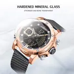 Naviforce NF9172 Stainless Steel Dual Movement Fashion and Casual Men's Watch – Dial Color: Rose Gold, Strap Color: Black – Thumbnail 4