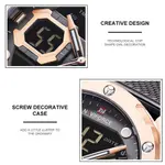 Naviforce NF9172 Stainless Steel Dual Movement Fashion and Casual Men's Watch – Dial Color: Rose Gold, Strap Color: Black – Thumbnail 7