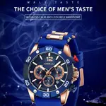 CRRJU 2292 Ultimate Comfort Silicone Strap Timeless Elegance Quartz Sport Men's Watch – Dial Color: Blue, Strap Color: Rose Gold – Thumbnail 5