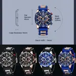 CRRJU 2292 Ultimate Comfort Silicone Strap Timeless Elegance Quartz Sport Men's Watch – Dial Color: Blue, Strap Color: Rose Gold – Thumbnail 6