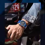 CRRJU 2292 Ultimate Comfort Silicone Strap Timeless Elegance Quartz Sport Men's Watch – Dial Color: Blue, Strap Color: Rose Gold – Thumbnail 7