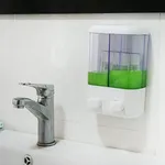 Wall-Mounted Transparent Liquid Soap Dispenser for Bathroom Refillable and Manual – Thumbnail 3