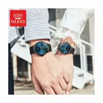 OLEVS 5869 Milanese Mesh Strap Waterproof Versatile Ultra Thin Couple's Wristwatch – Dial Color: Blue, Strap Color: Black – Thumbnail 6