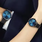 OLEVS 5869 Milanese Mesh Strap Waterproof Versatile Ultra Thin Couple's Wristwatch – Dial Color: Blue, Strap Color: Black – Thumbnail 4