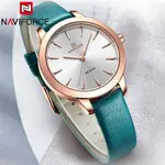 NAVIFORCE NF5024 PU Leather Analog Watch For Women – Dial Color: White, Strap Color: Blue – Thumbnail 3