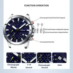 CRRJU 2296 High Quality Stainless Steel Multifunctional Analog Quartz Classic Men's Watch – Dial Color: Yellow, Strap Color: Silver – Thumbnail 3