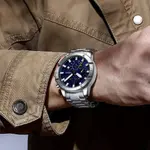 CRRJU 2296 High Quality Stainless Steel Multifunctional Analog Quartz Classic Men's Watch – Dial Color: Yellow, Strap Color: Silver – Thumbnail 4