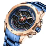 NAVIFORCE NF9170 Stainless Steel Dual Time Men's Watch – Dial Color: Blue, Strap Color: Blue – Thumbnail 2
