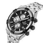 NAVIFORCE NF8042 Multi-function Luminous Men’s Watch – Dial Color: Black, Strap Color: Silver – Thumbnail 2