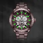 Naviforce NF9158 Luxury Stainless Steel Multifunctional Quartz Men's Watch – Dial Color: Brown, Strap Color:  Brown  – Thumbnail 6