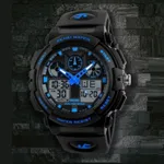 SKMEI 1270 Waterproof Digital Analog Multifunction Sports Men’s Watch – Dial Color: Blue, Strap Color: Black – Thumbnail 4