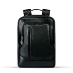 100% Genuine Cow Leather Unique & Stylish Big Size Leather Backpack – Color: Black – Thumbnail 1