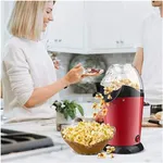 Mini Electric Hot Air Popcorn Machine Small 1200 W Electric Oil Free Popcorn Maker – Color: Red – Thumbnail 4