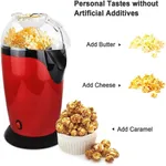 Mini Electric Hot Air Popcorn Machine Small 1200 W Electric Oil Free Popcorn Maker – Color: Red – Thumbnail 2
